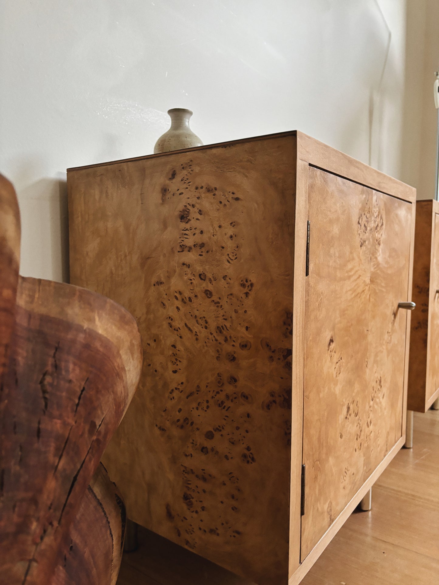 Burl Bedside Tables