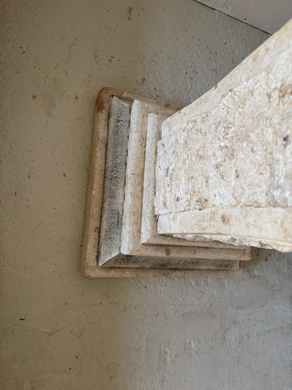 Fossil Stone Plinth