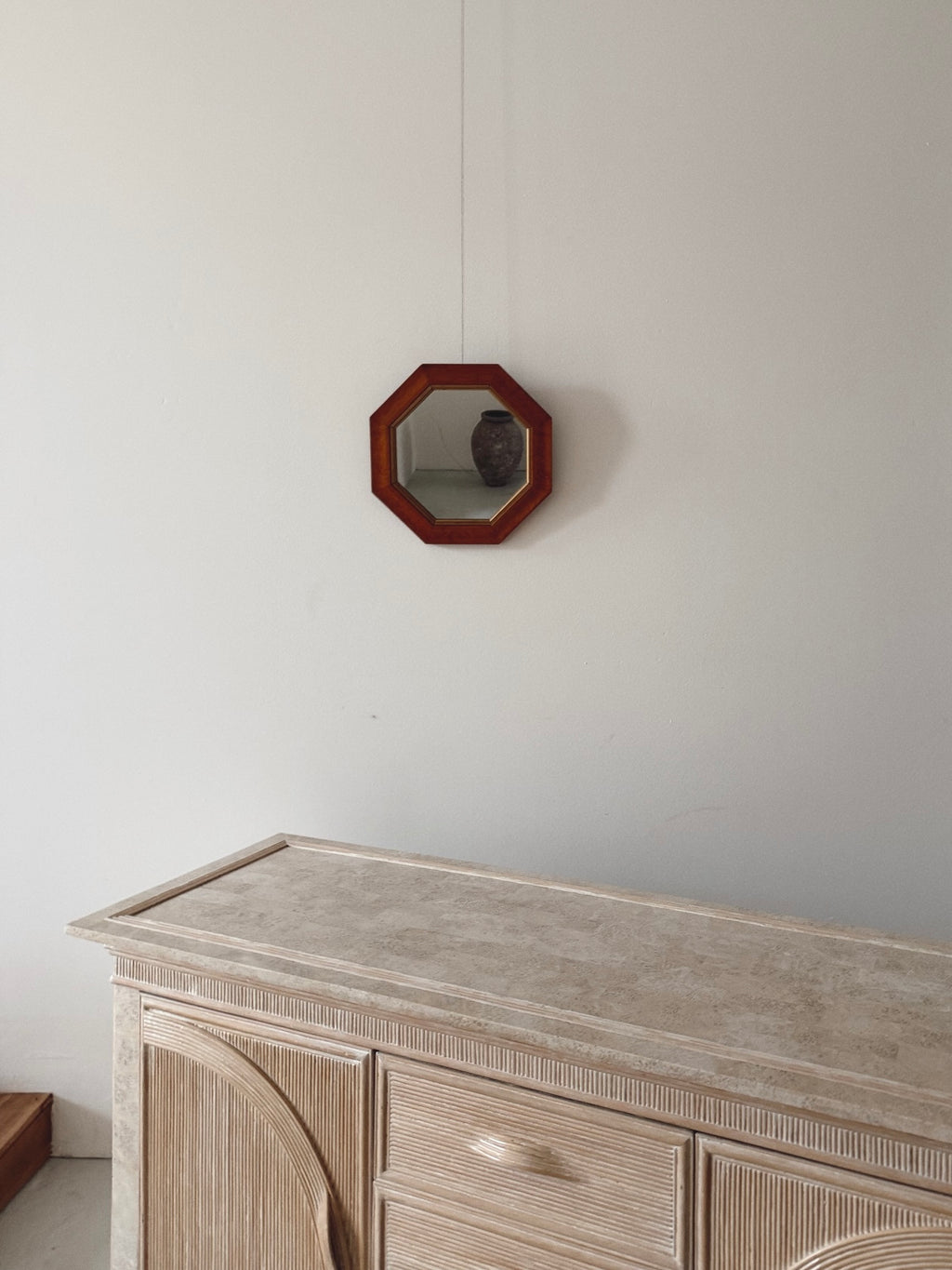 Hexagon Burl Mirror