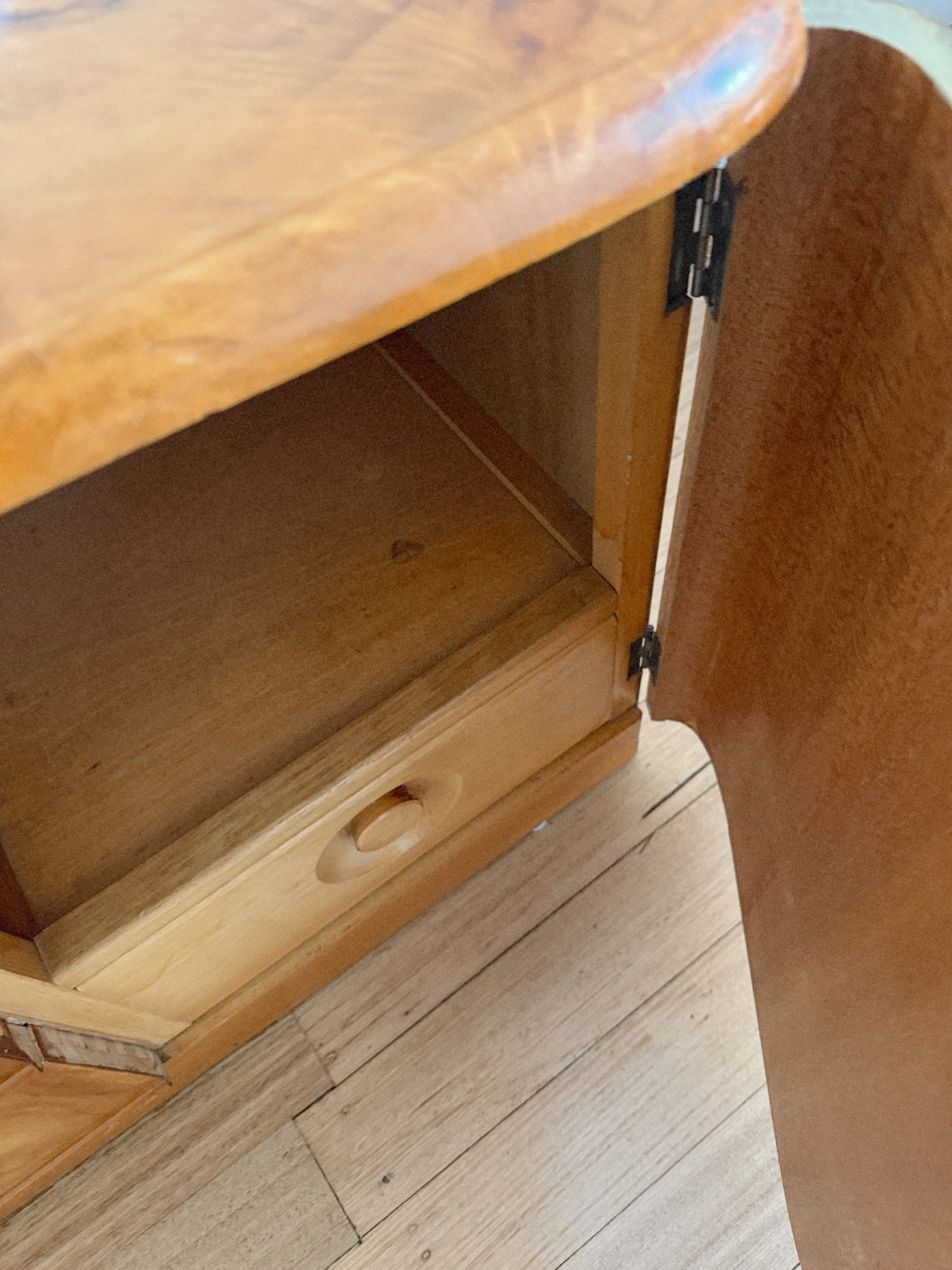 Walnut Burl Low Sideboard