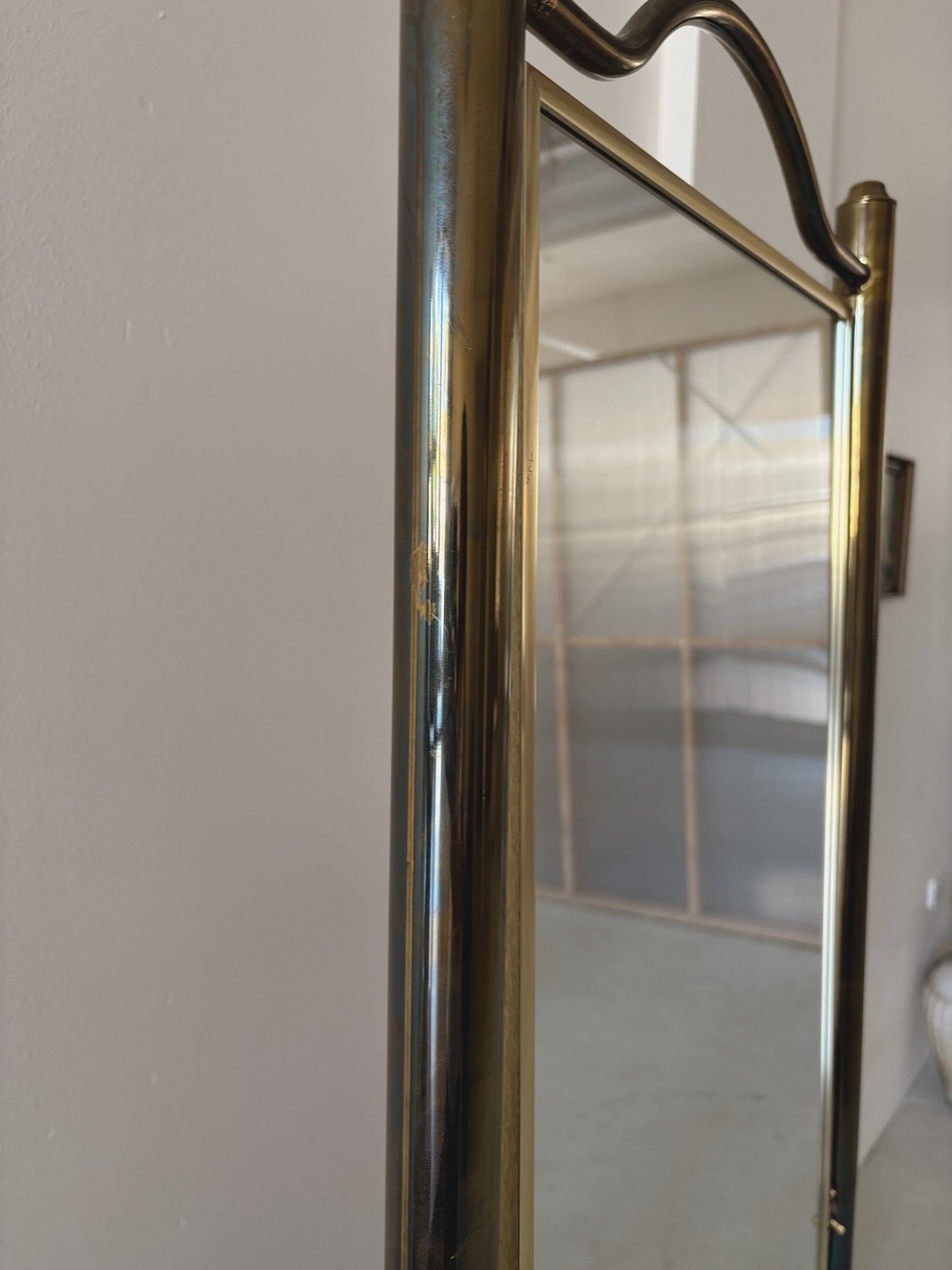 Brass Standing Mirror