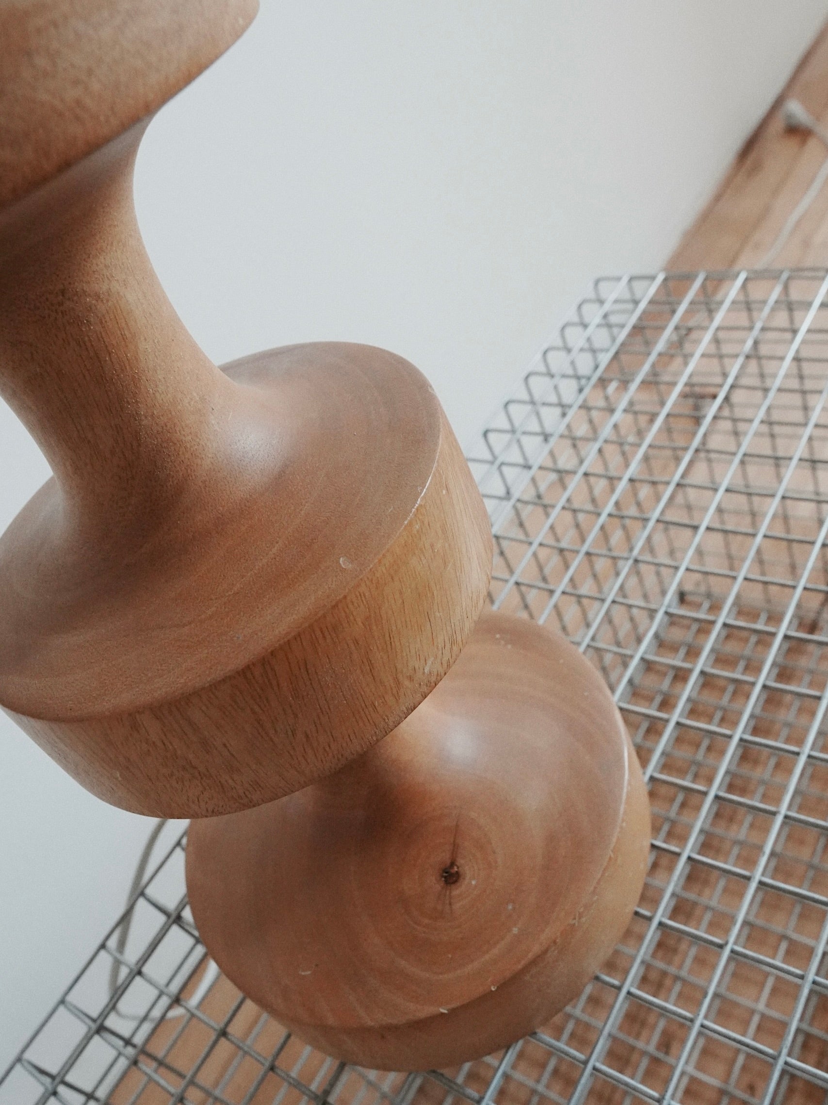 Vintage Turned Wood Table Lamp