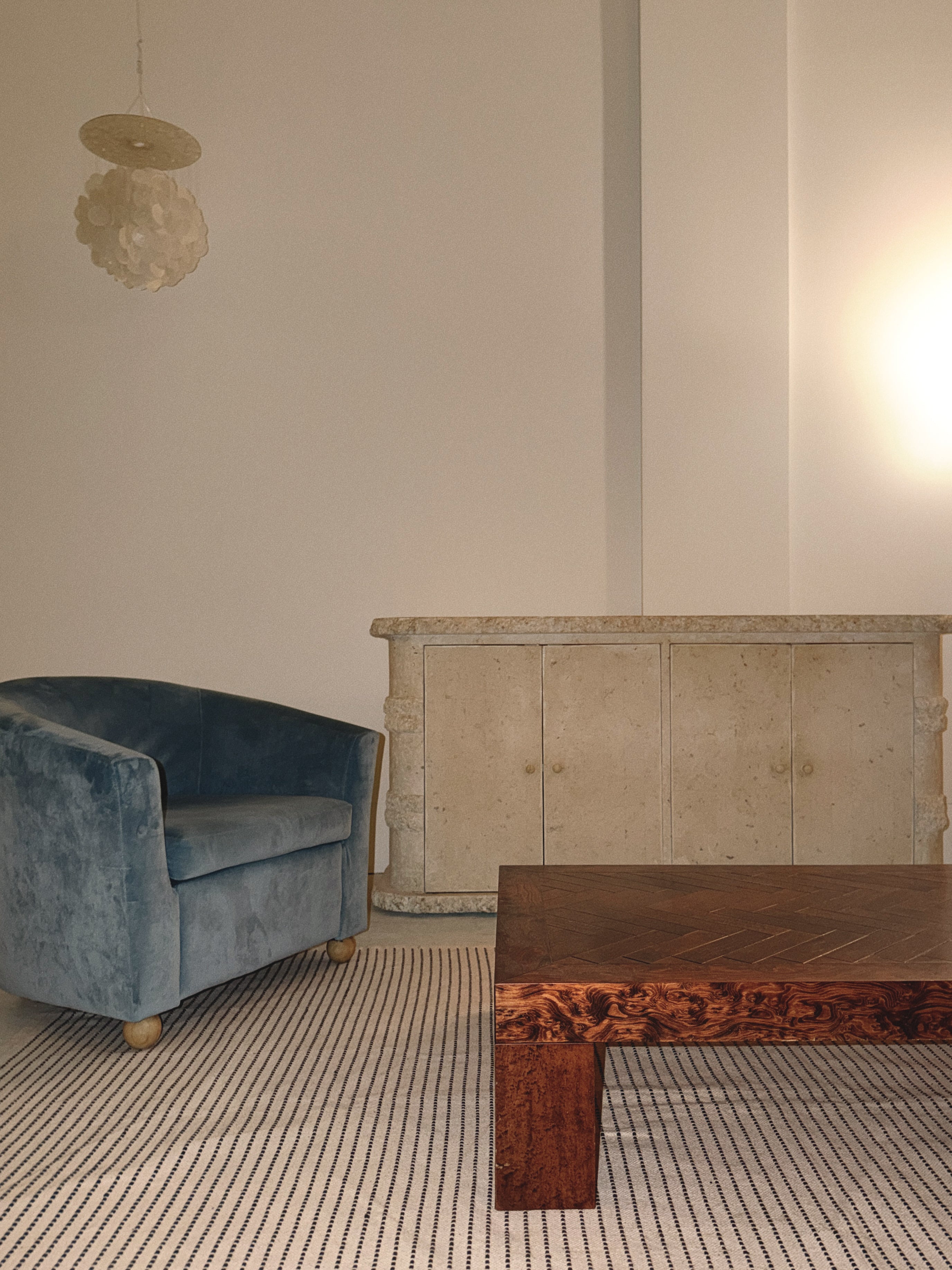 Burl Inlay Coffee Table