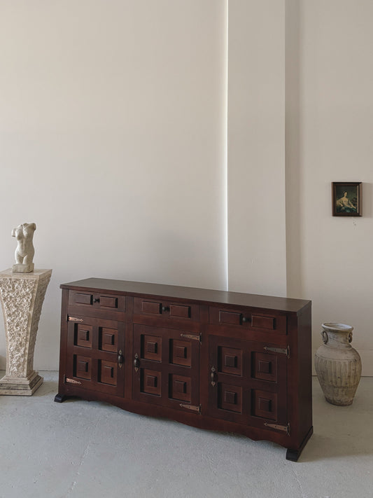1970s Brutalist Walnut Sideboard