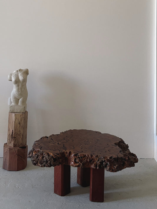 Organic Shaped Burl Coffee Table