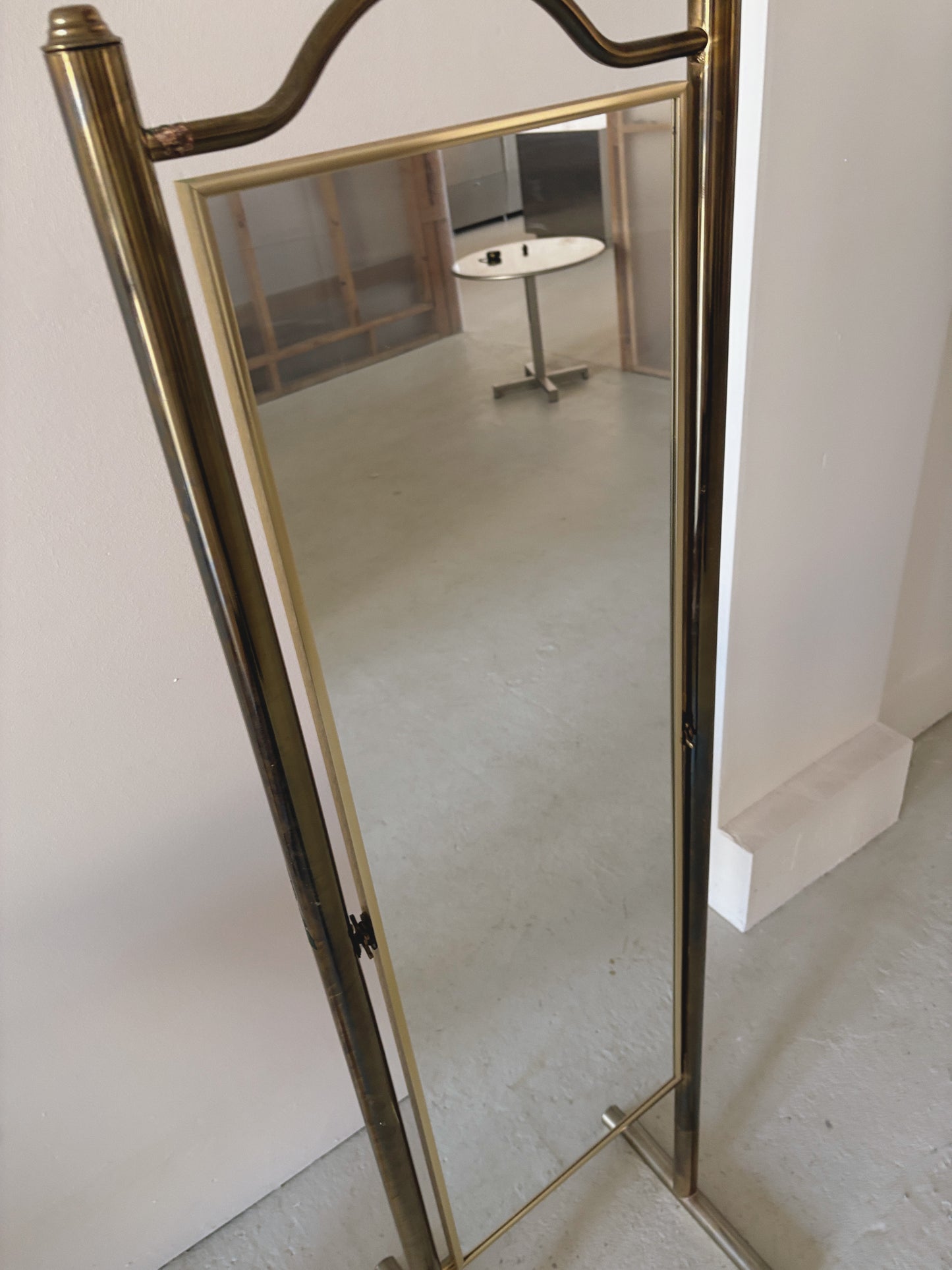 Brass Standing Mirror