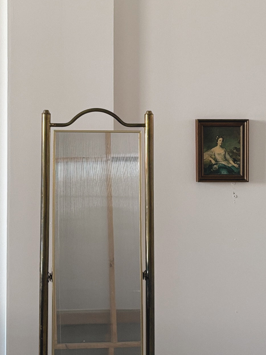 Brass Standing Mirror