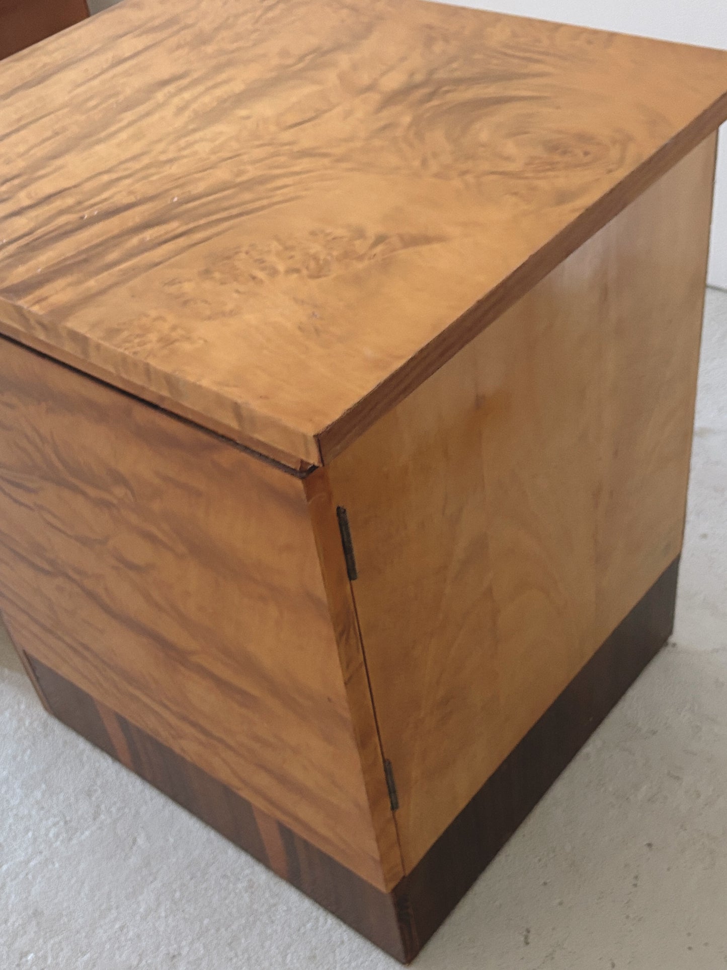 Art Deco Burr Bedside Tables