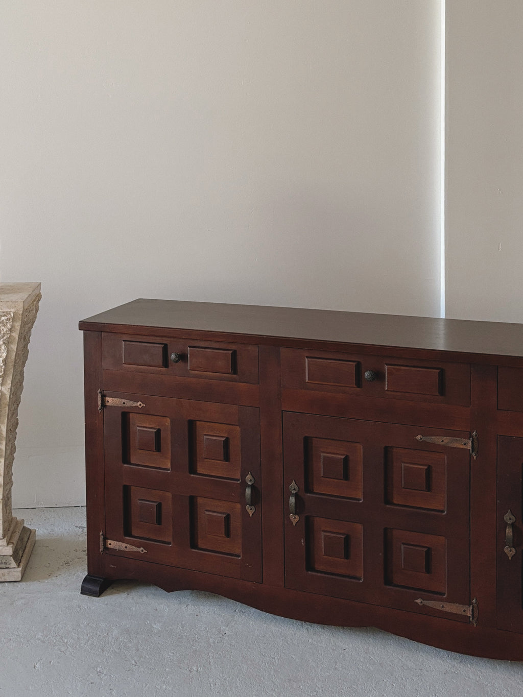 1970s Brutalist Walnut Sideboard