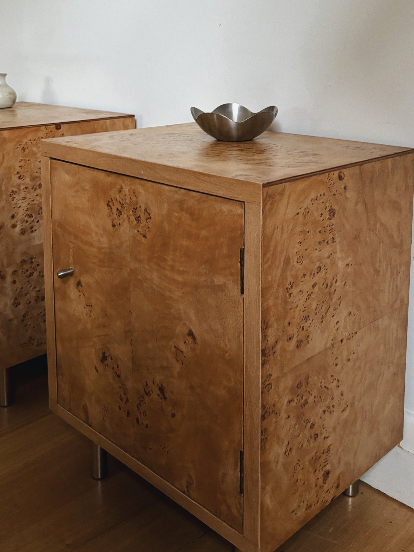 Burl Bedside Tables