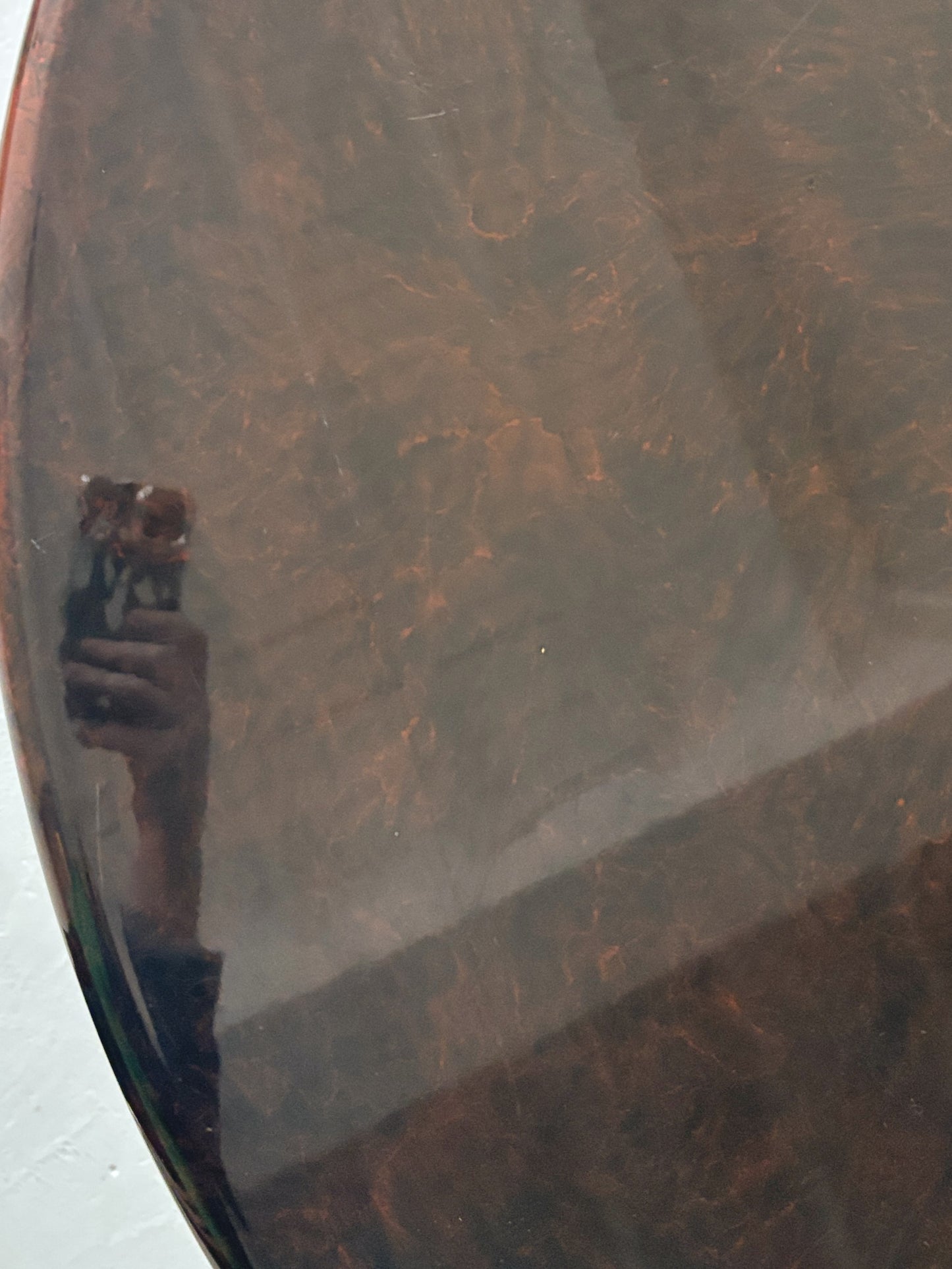 Glossy 80s Burl Dining Table