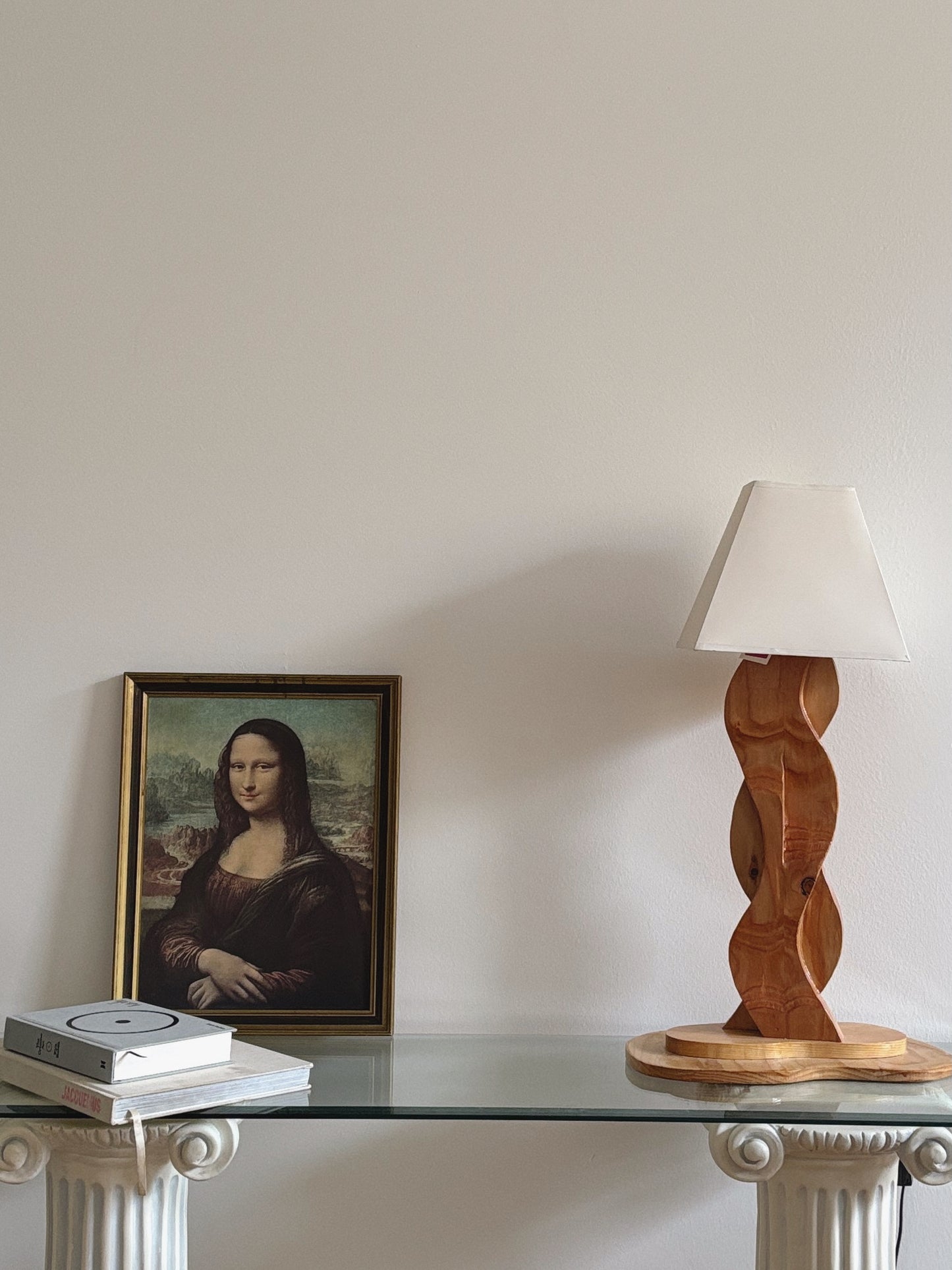 Hand Carved Timber Lamp