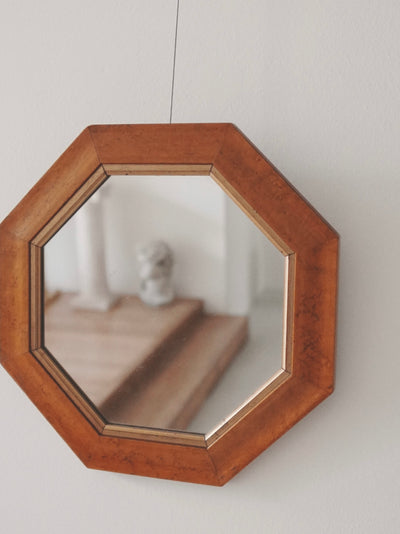 Hexagon Burl Mirror