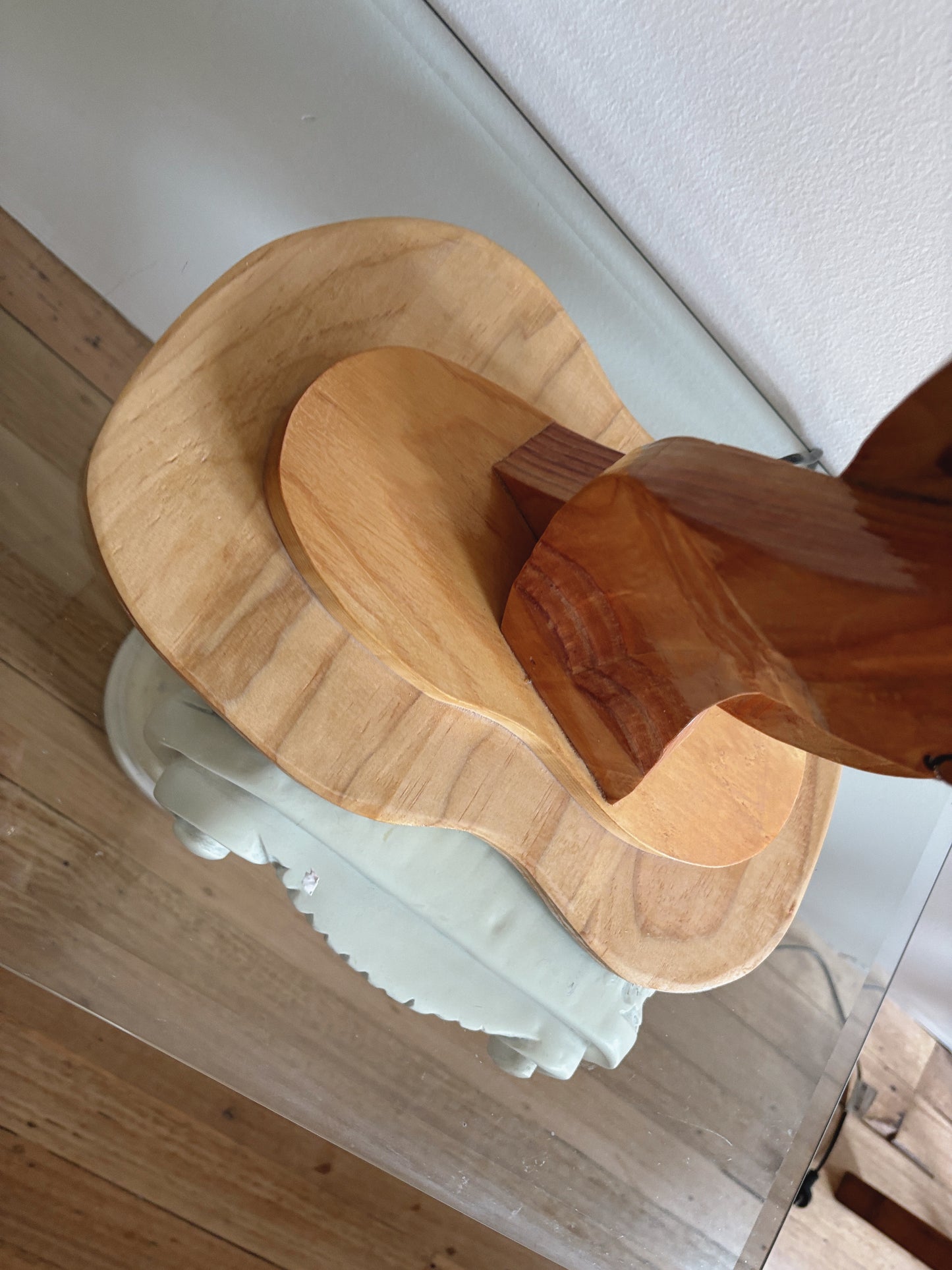 Hand Carved Timber Lamp