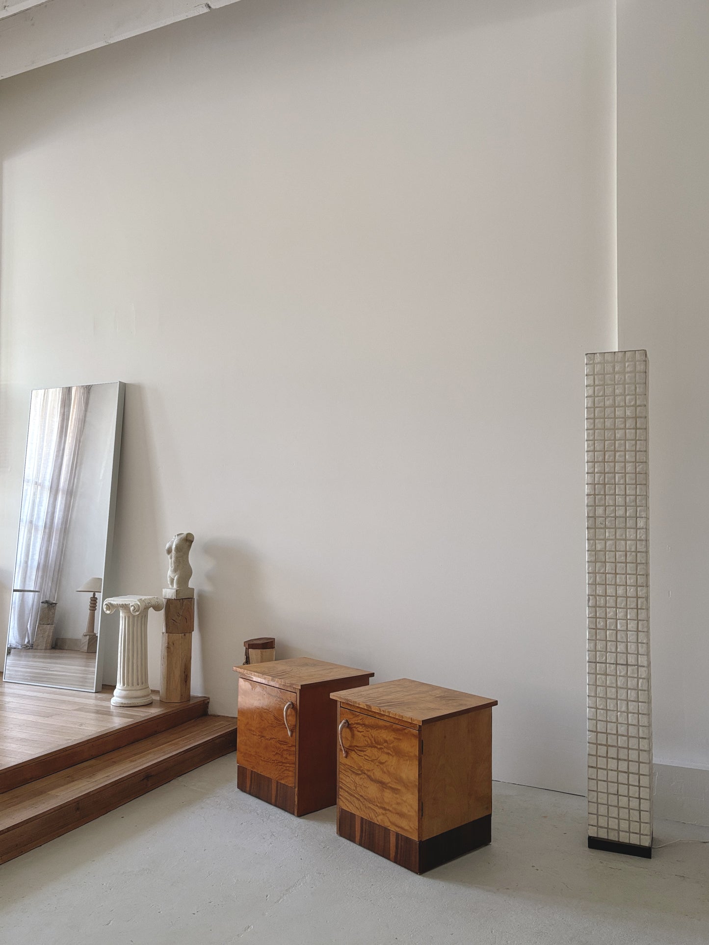 Art Deco Burr Bedside Tables