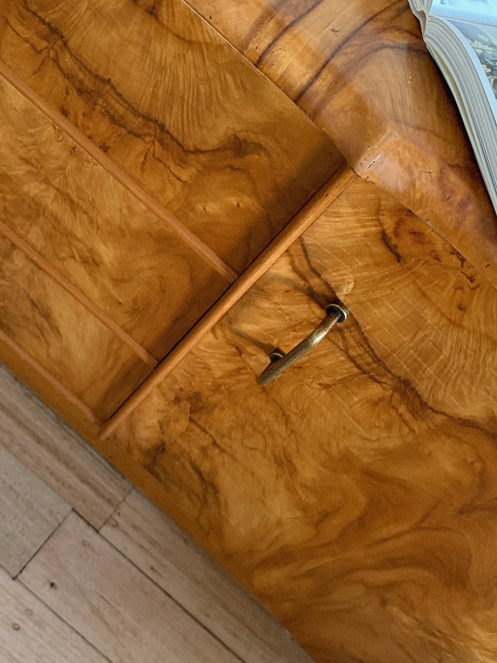 Walnut Burl Low Sideboard