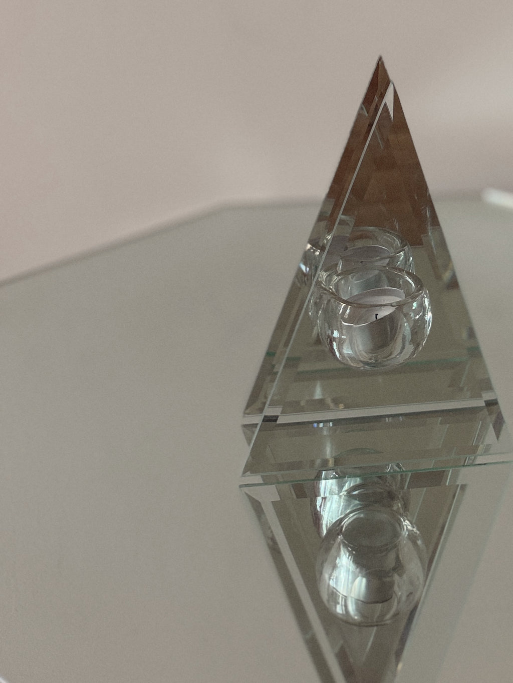 Triangle Mirror Candle Holder