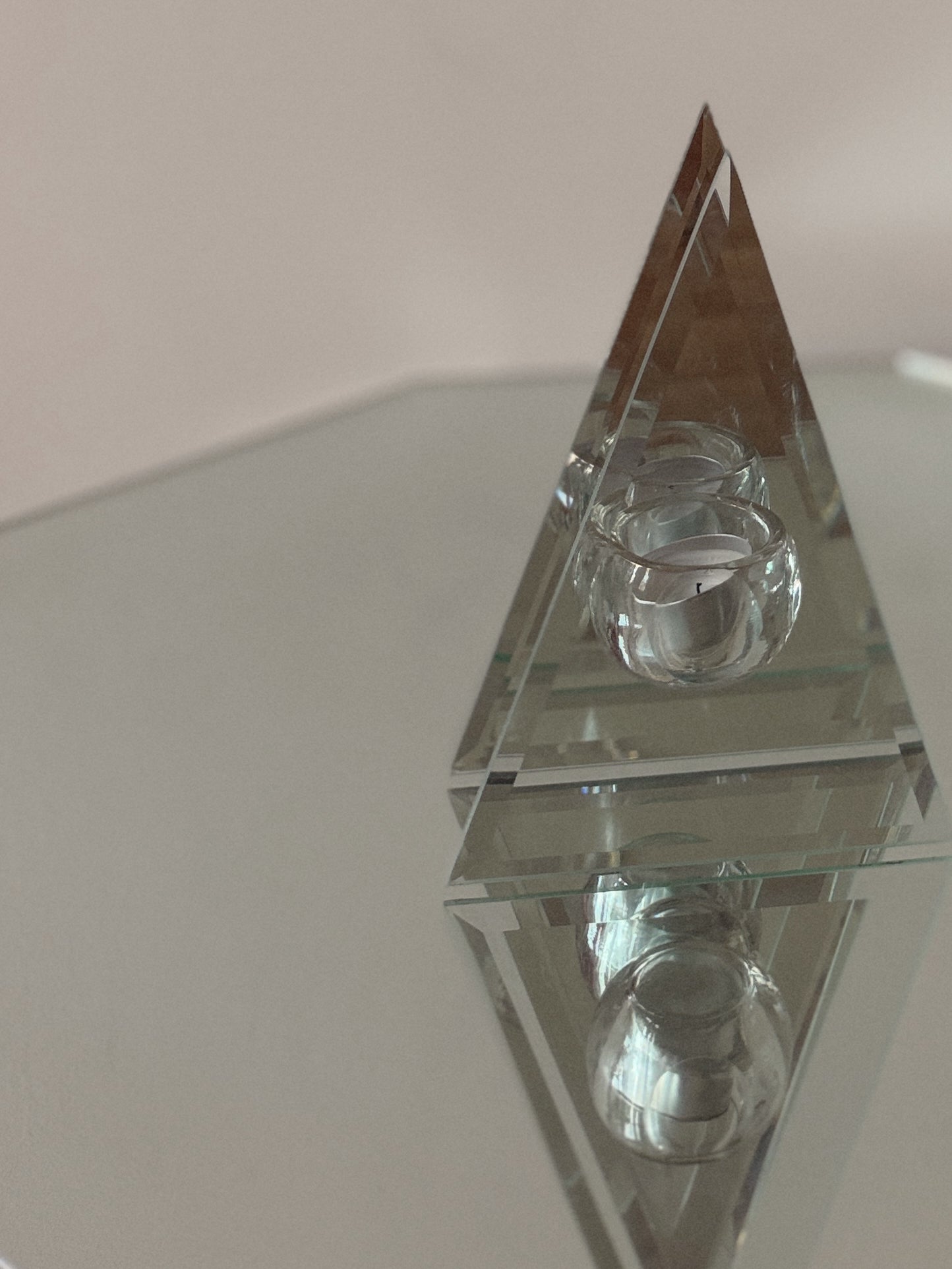 Triangle Mirror Candle Holder