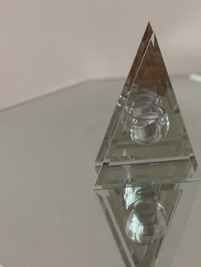 Triangle Mirror Candle Holder