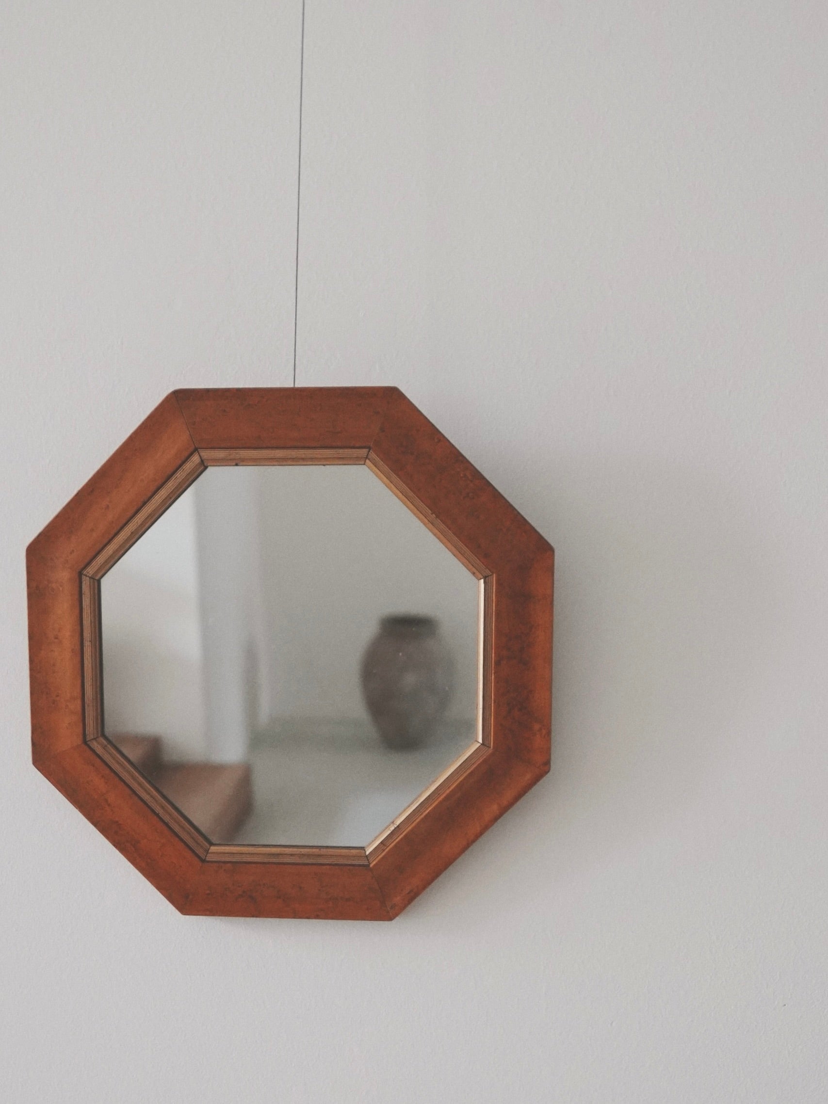 Hexagon Burl Mirror