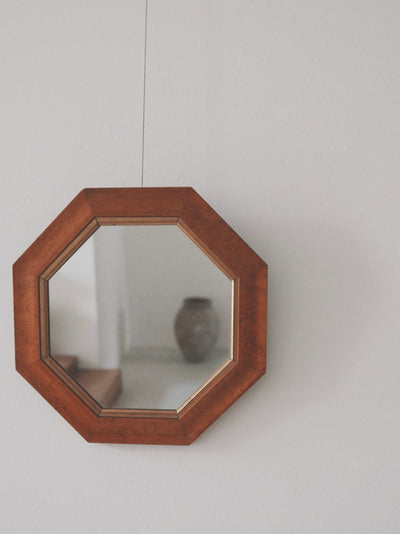 Hexagon Burl Mirror