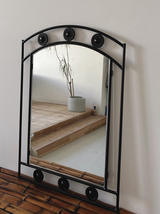 Post Mod Wrought Iron Mirror