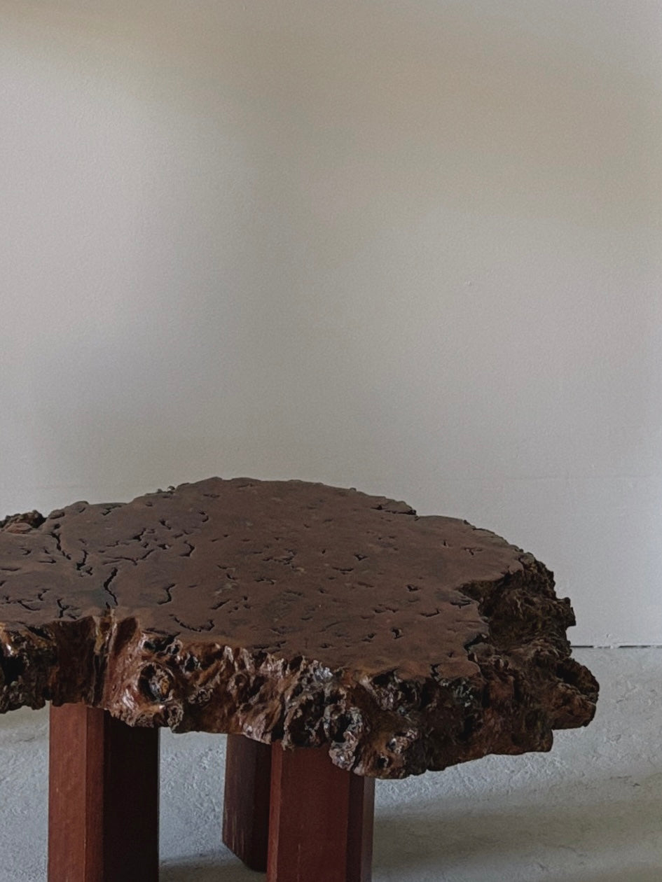 Organic Shaped Burl Coffee Table