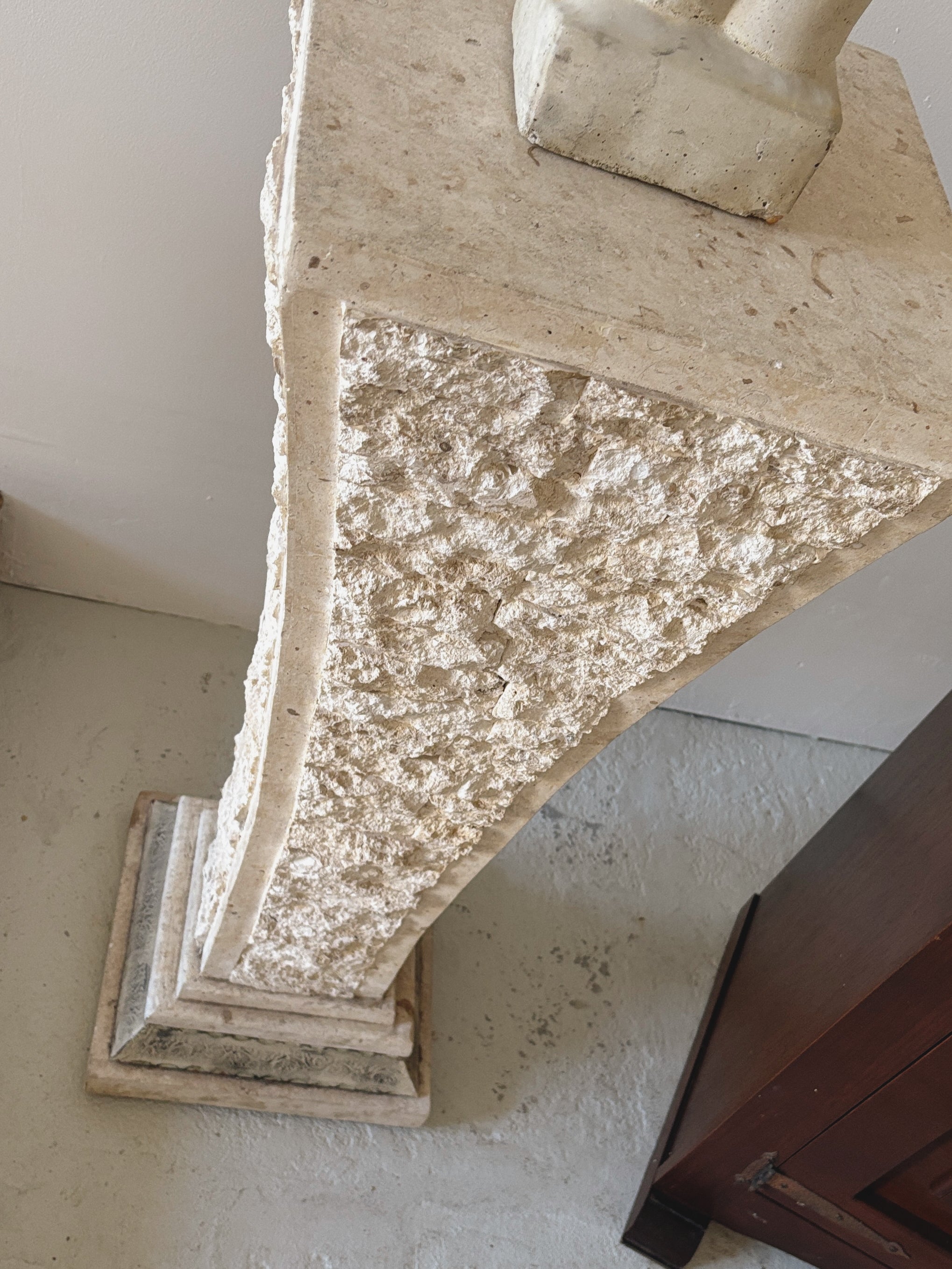 Fossil Stone Plinth