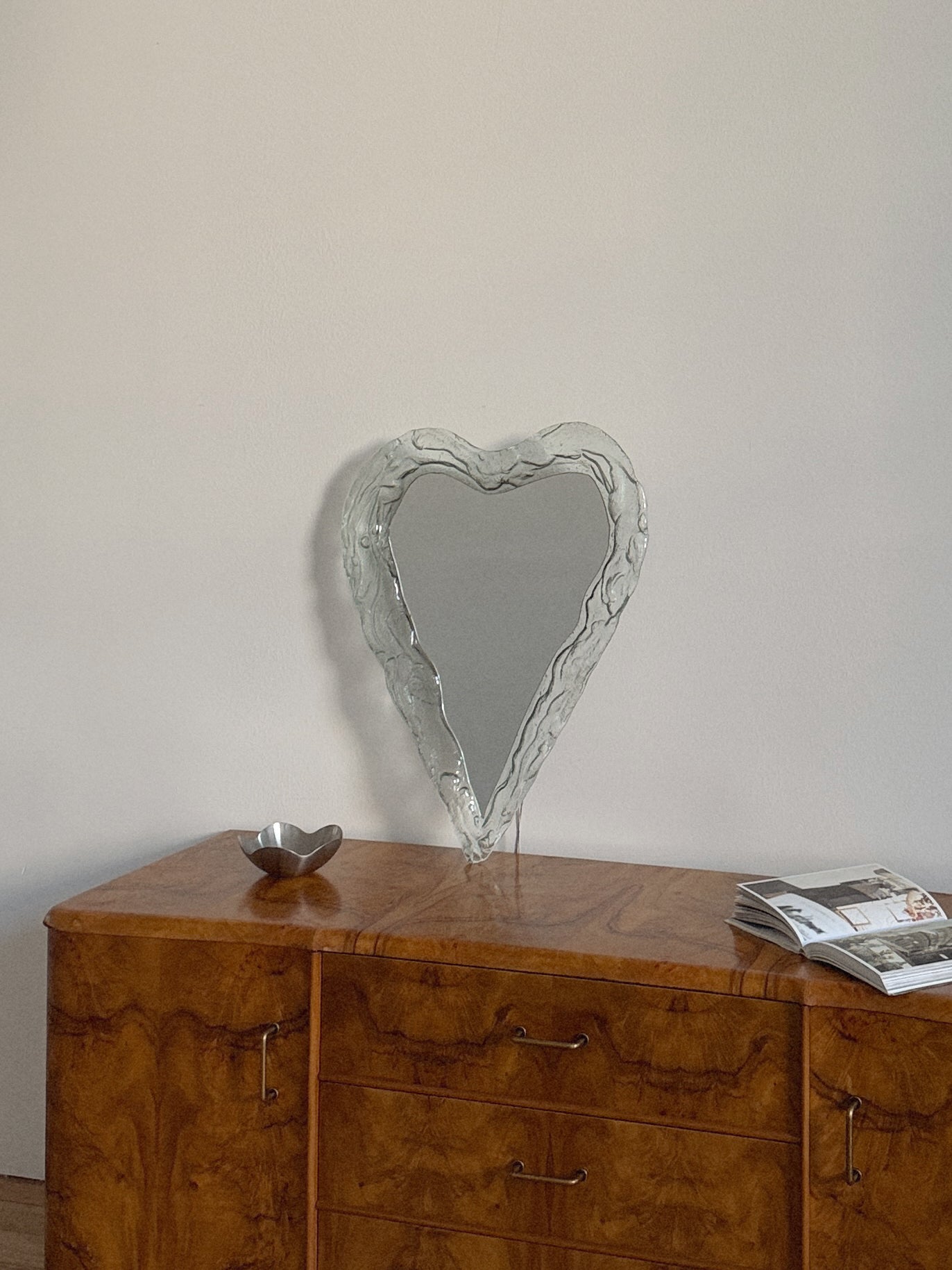 Glass Heart Mirror