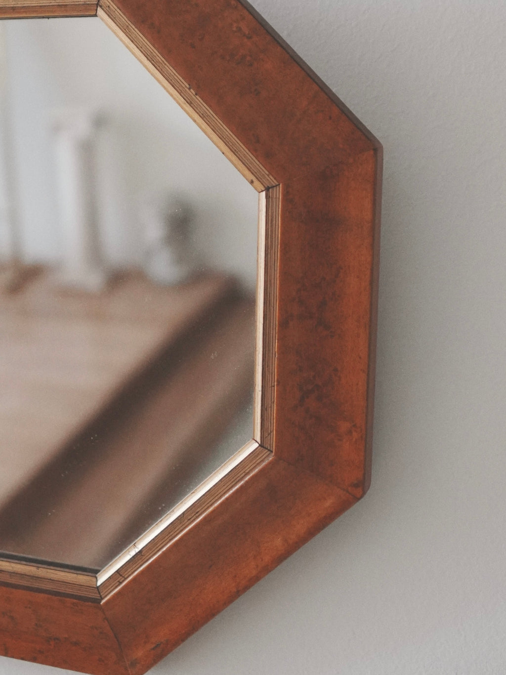 Hexagon Burl Mirror