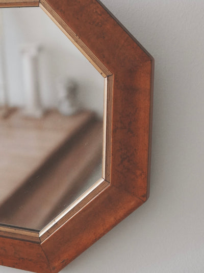 Hexagon Burl Mirror