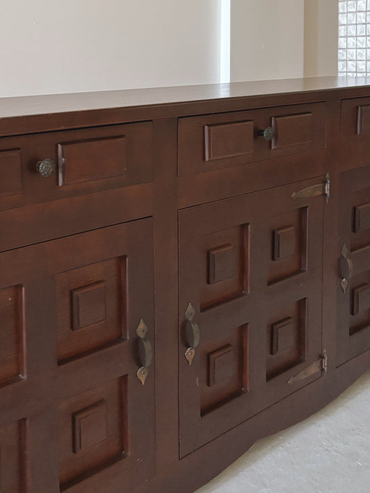 1970s Brutalist Walnut Sideboard