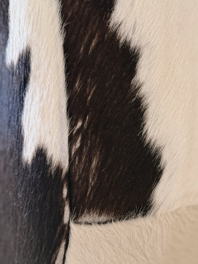 Round Cowhide Ottoman