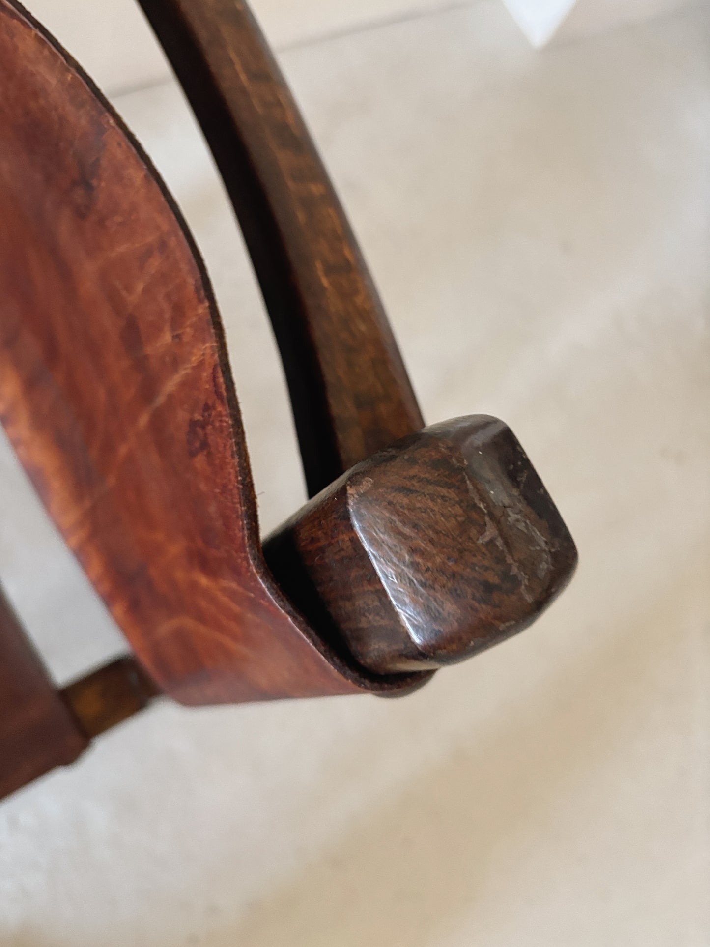 Set of 4 1970s Spanish Style Leather Chairs