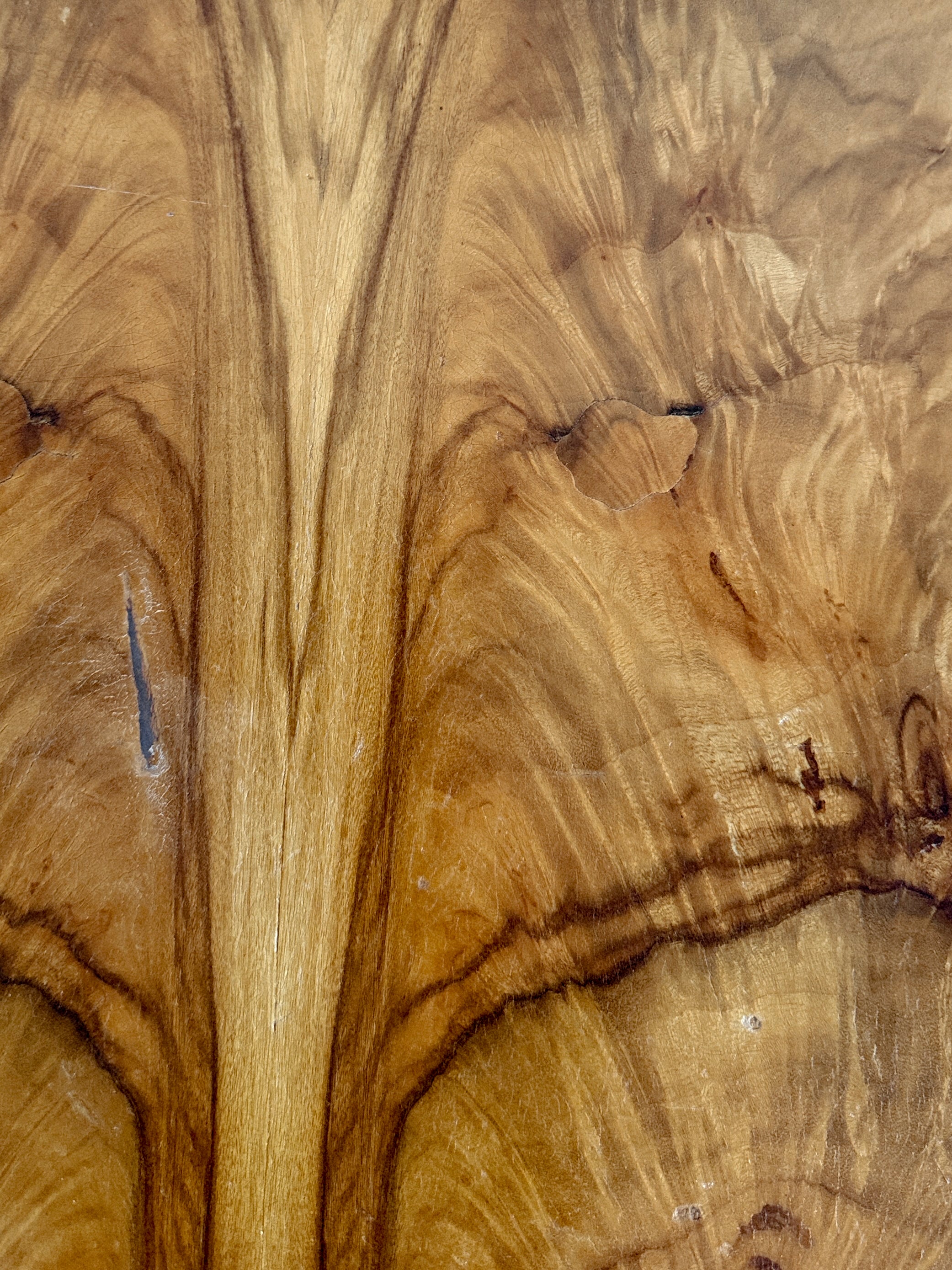 Walnut Burl Low Sideboard