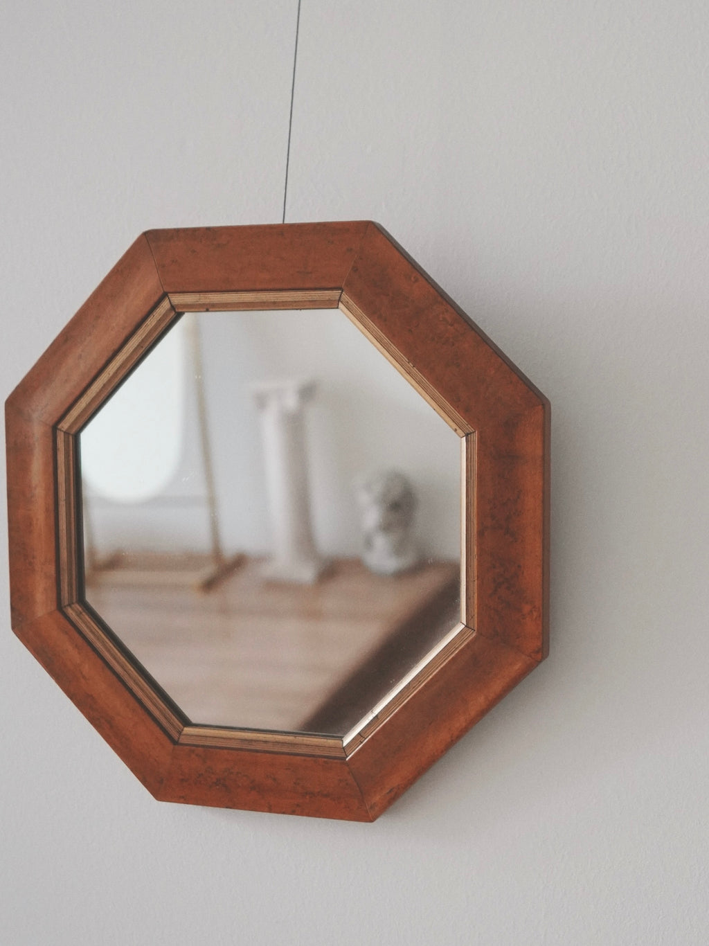 Hexagon Burl Mirror