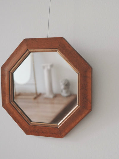 Hexagon Burl Mirror
