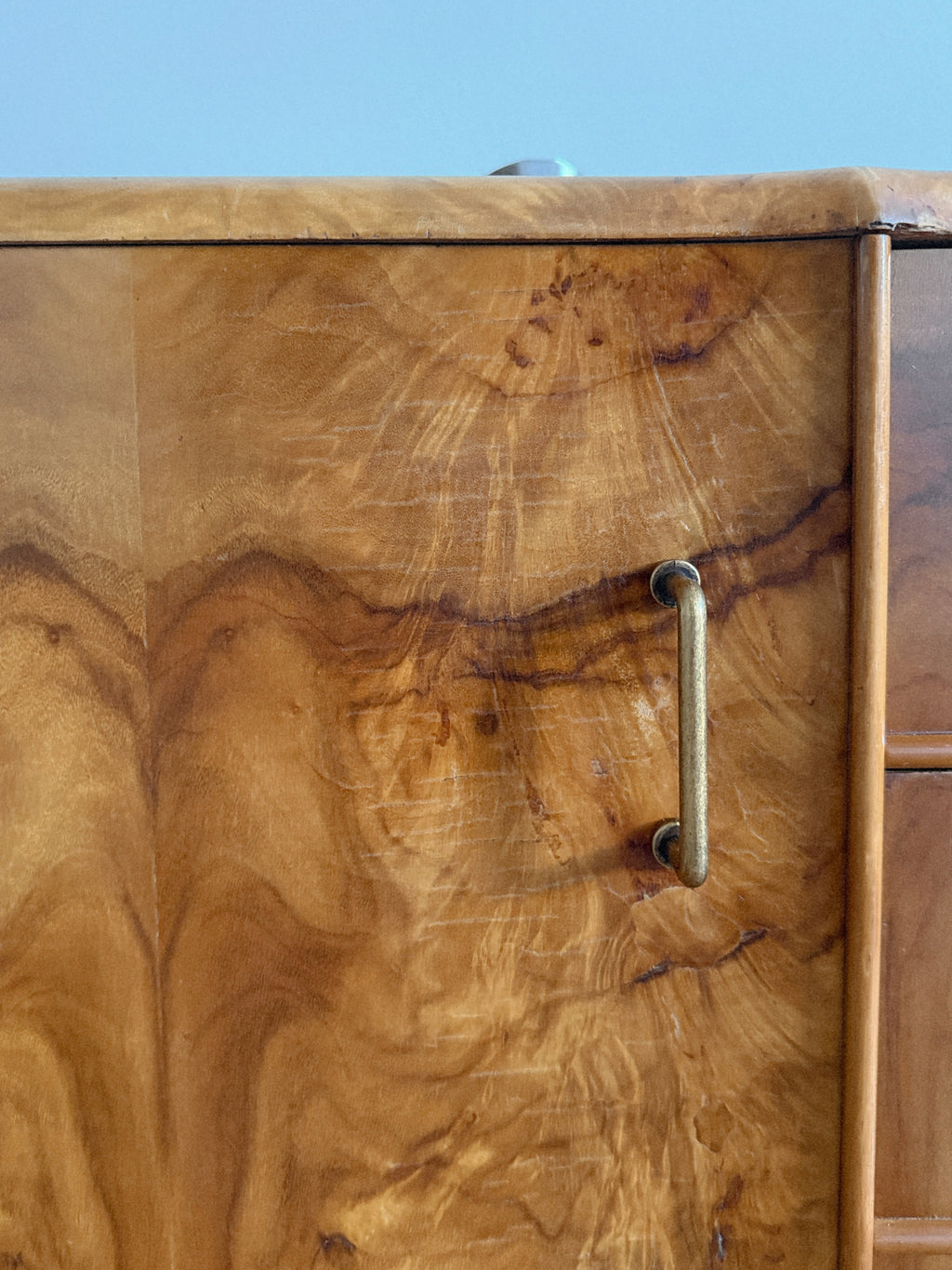 Walnut Burl Low Sideboard