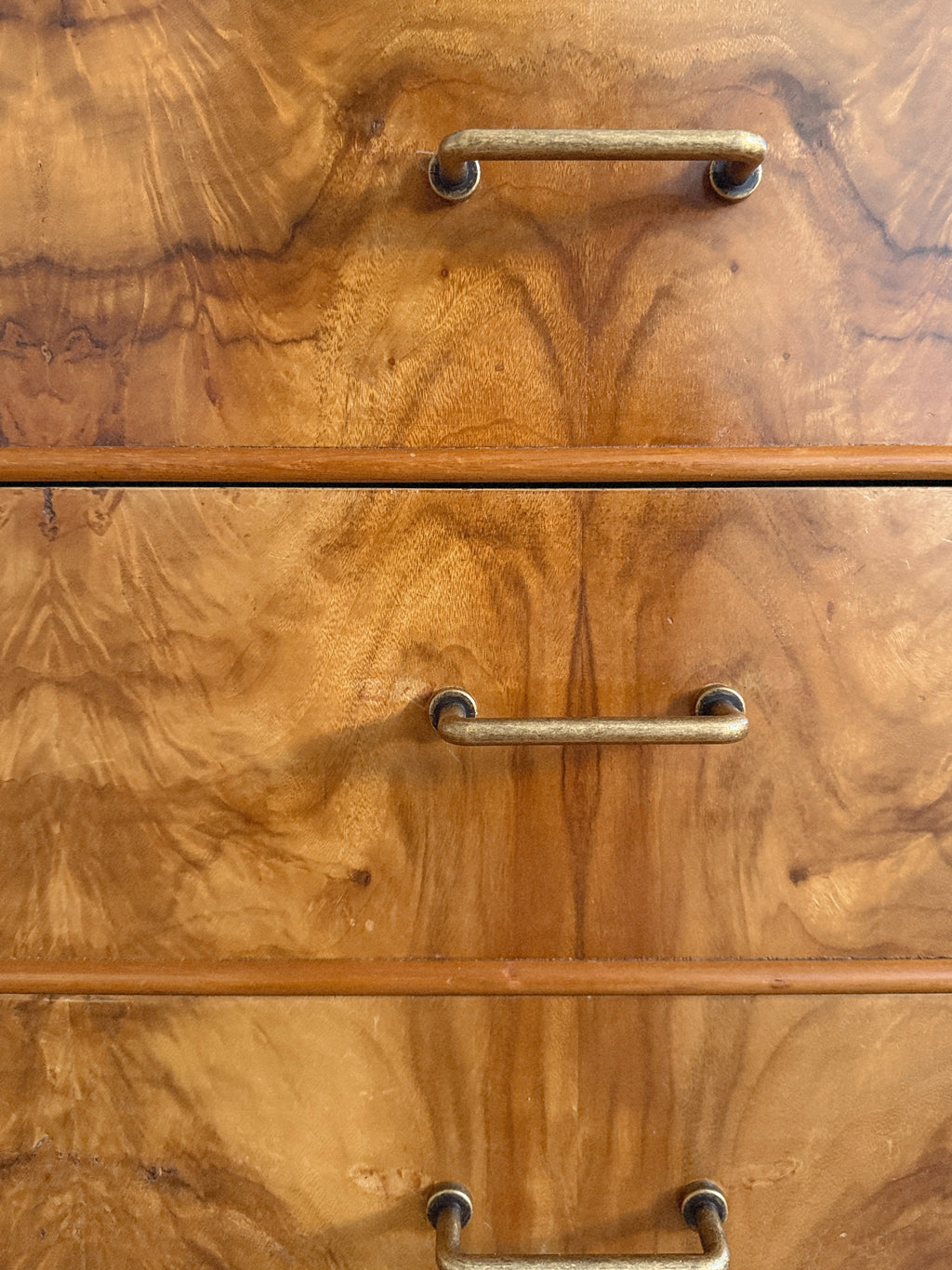 Walnut Burl Low Sideboard
