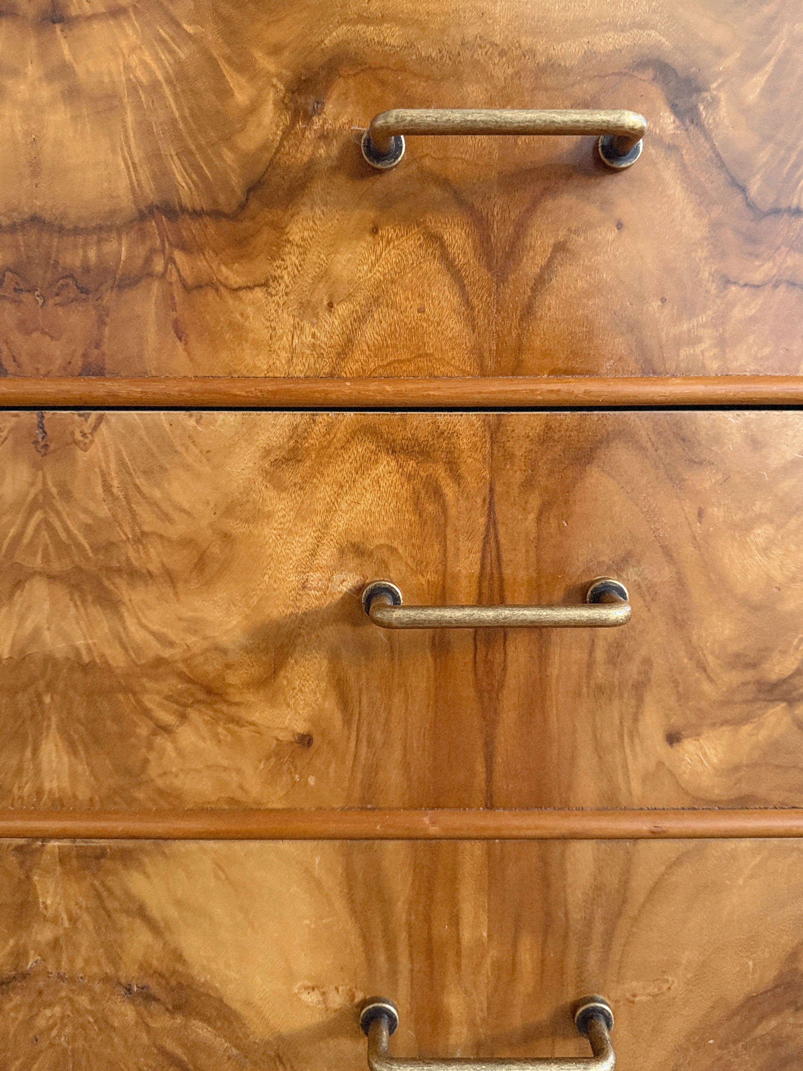 Walnut Burl Low Sideboard