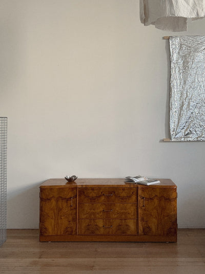 Walnut Burl Low Sideboard