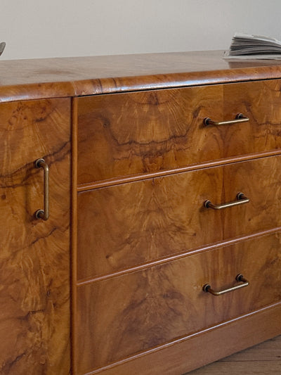 Walnut Burl Low Sideboard