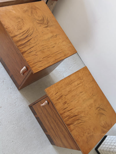 Art Deco Burr Bedside Tables