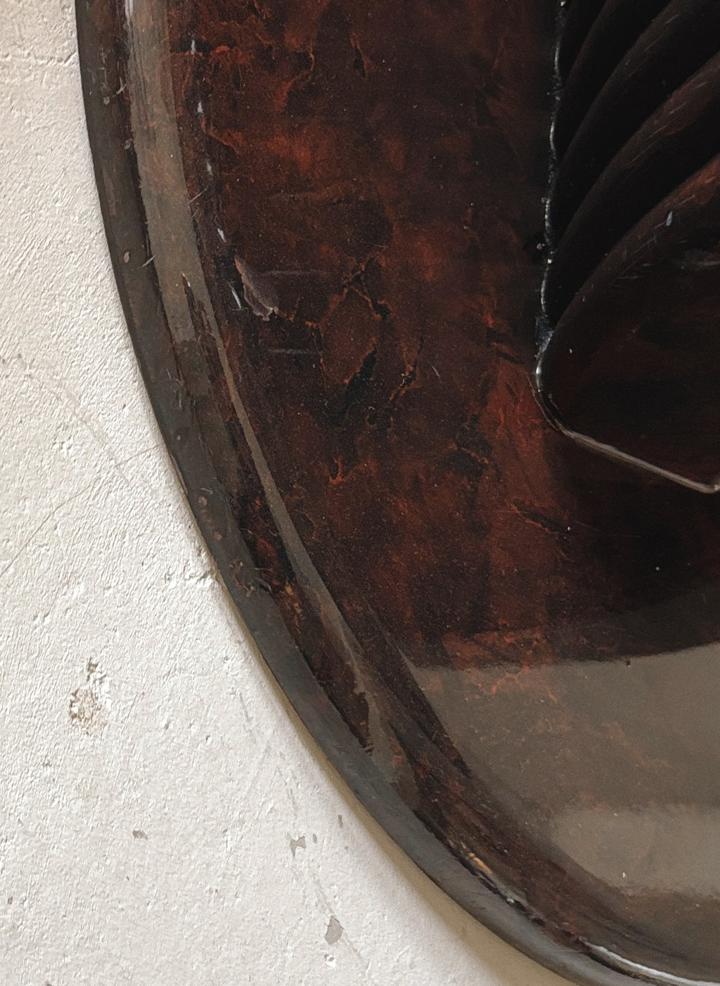 Glossy 80s Burl Dining Table