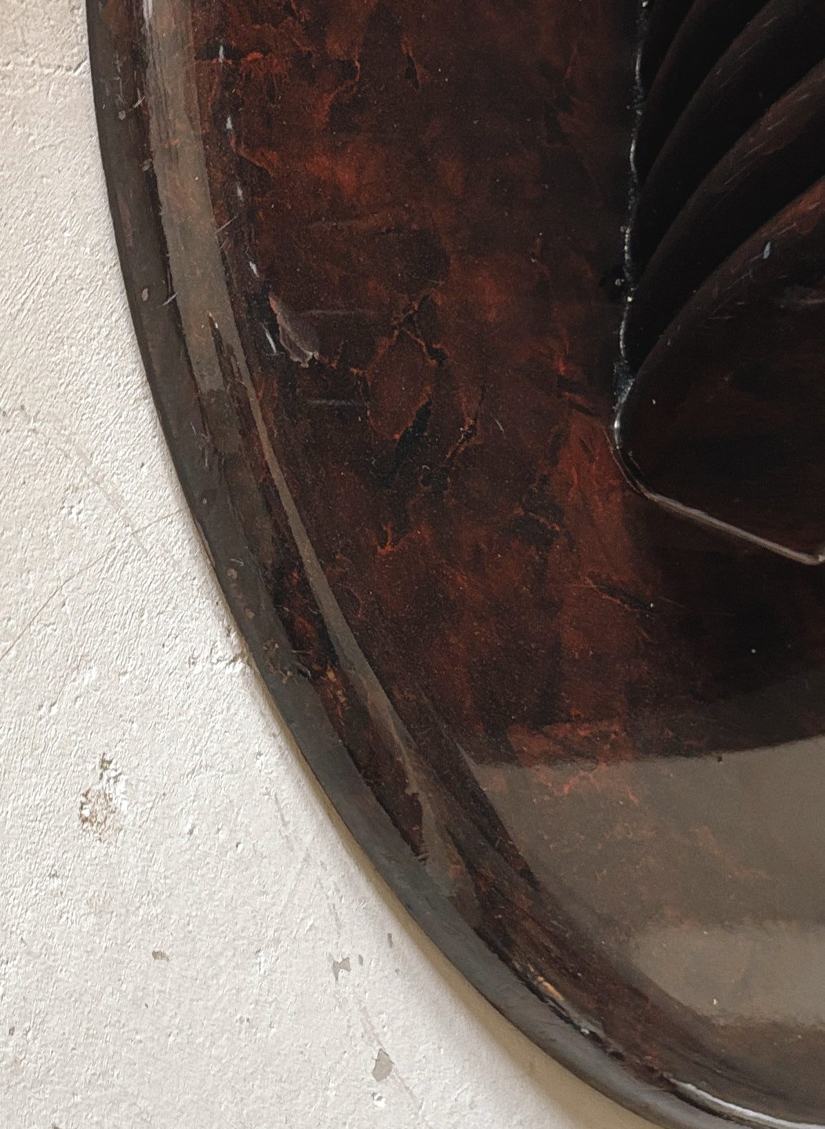 Glossy 80s Burl Dining Table