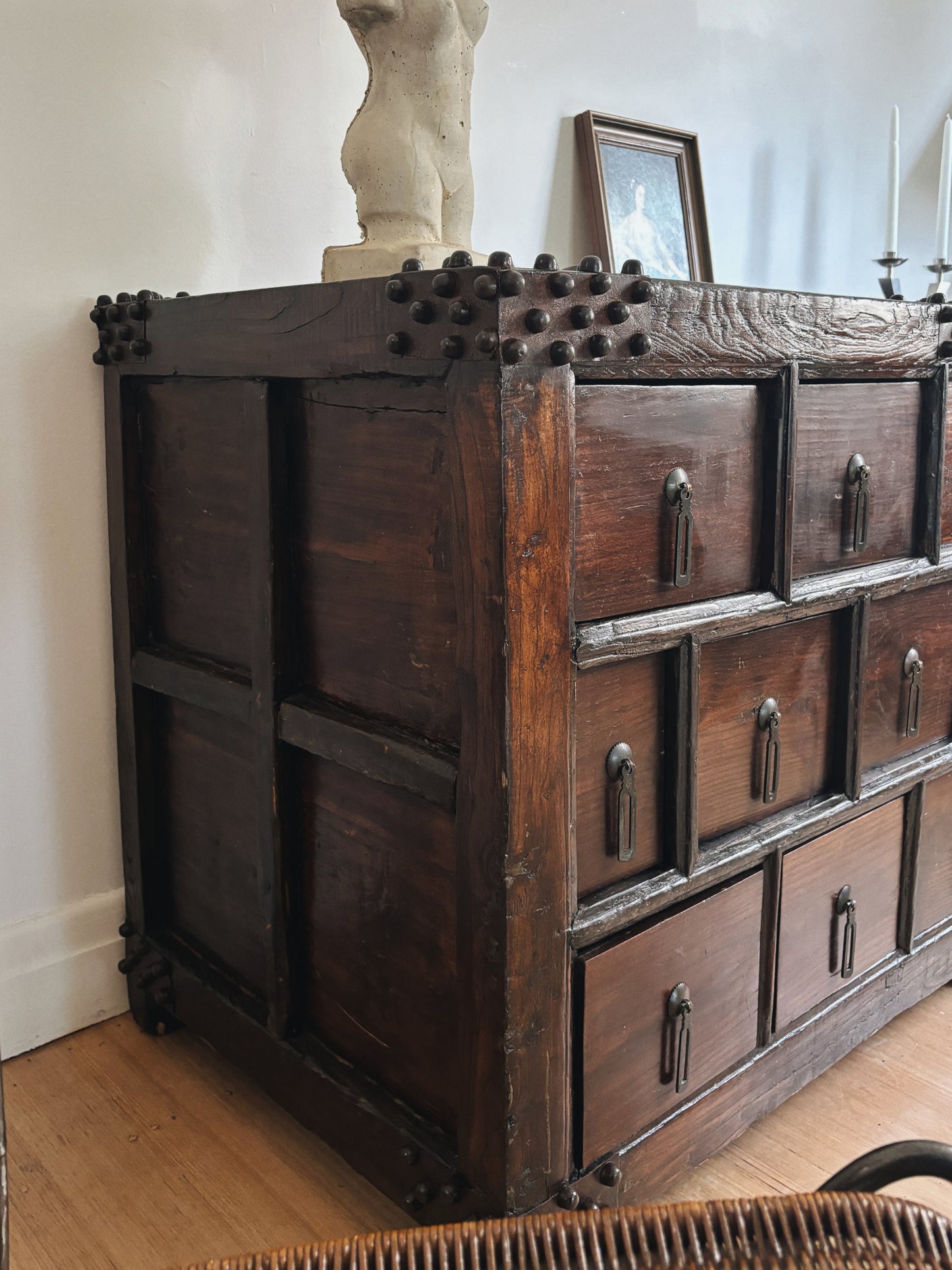 Brutalist Antique Multi Drawer Sideboard