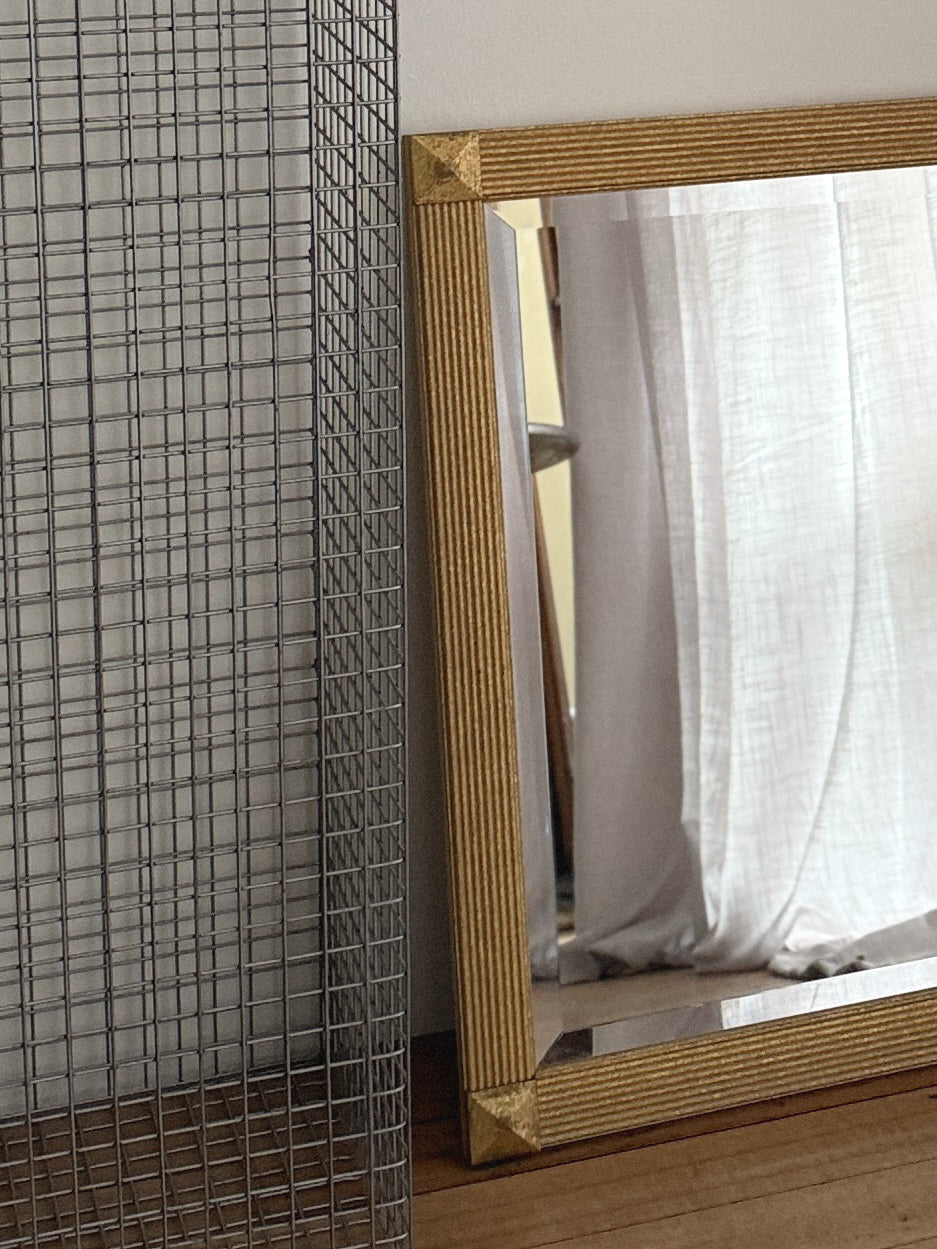 Gold Framed Square Mirror