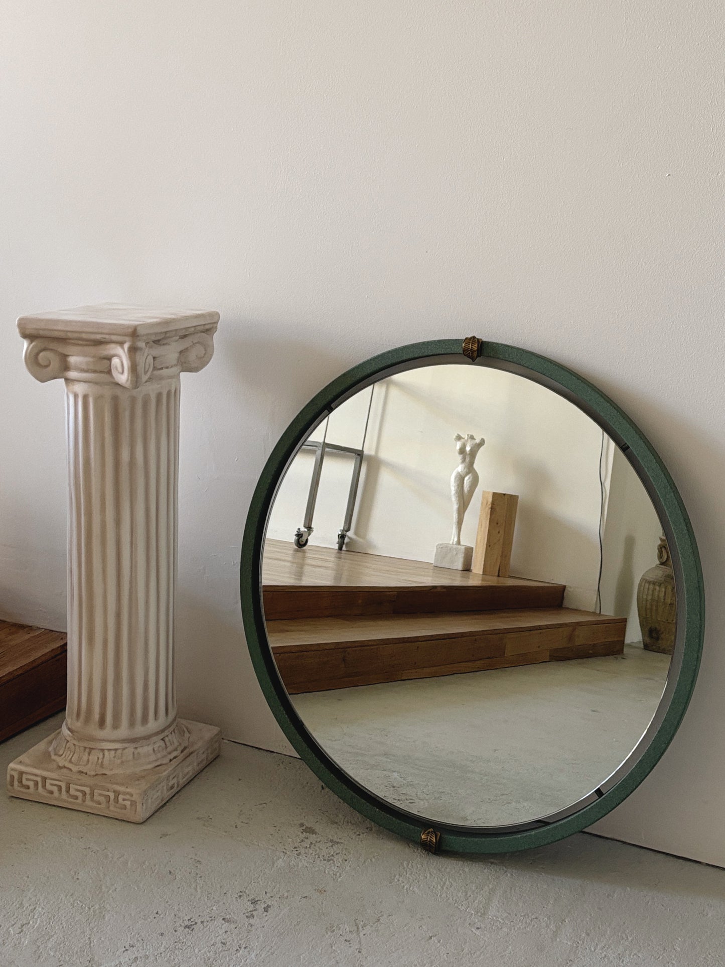 Round Post Modern Mirror