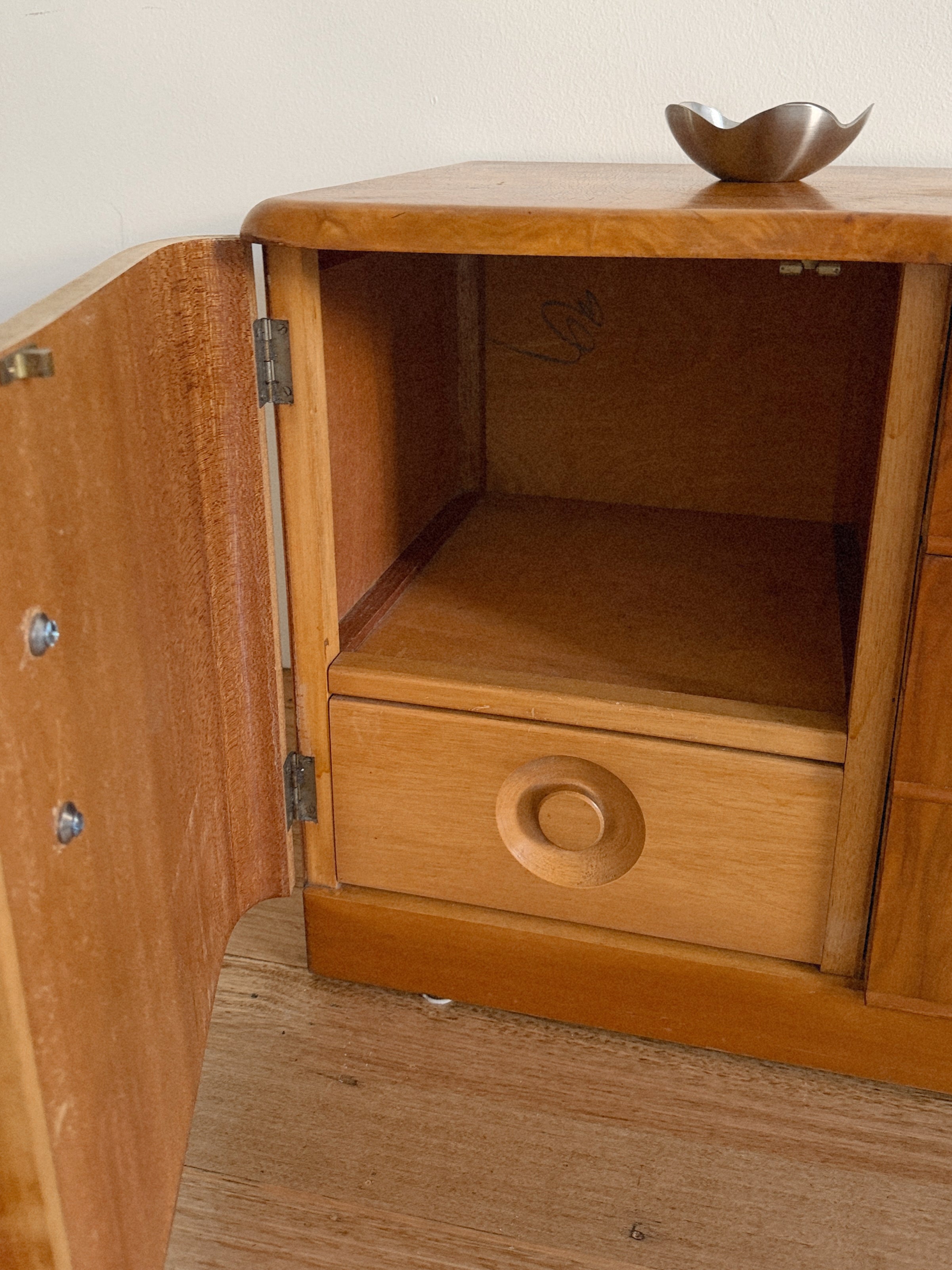 Walnut Burl Low Sideboard