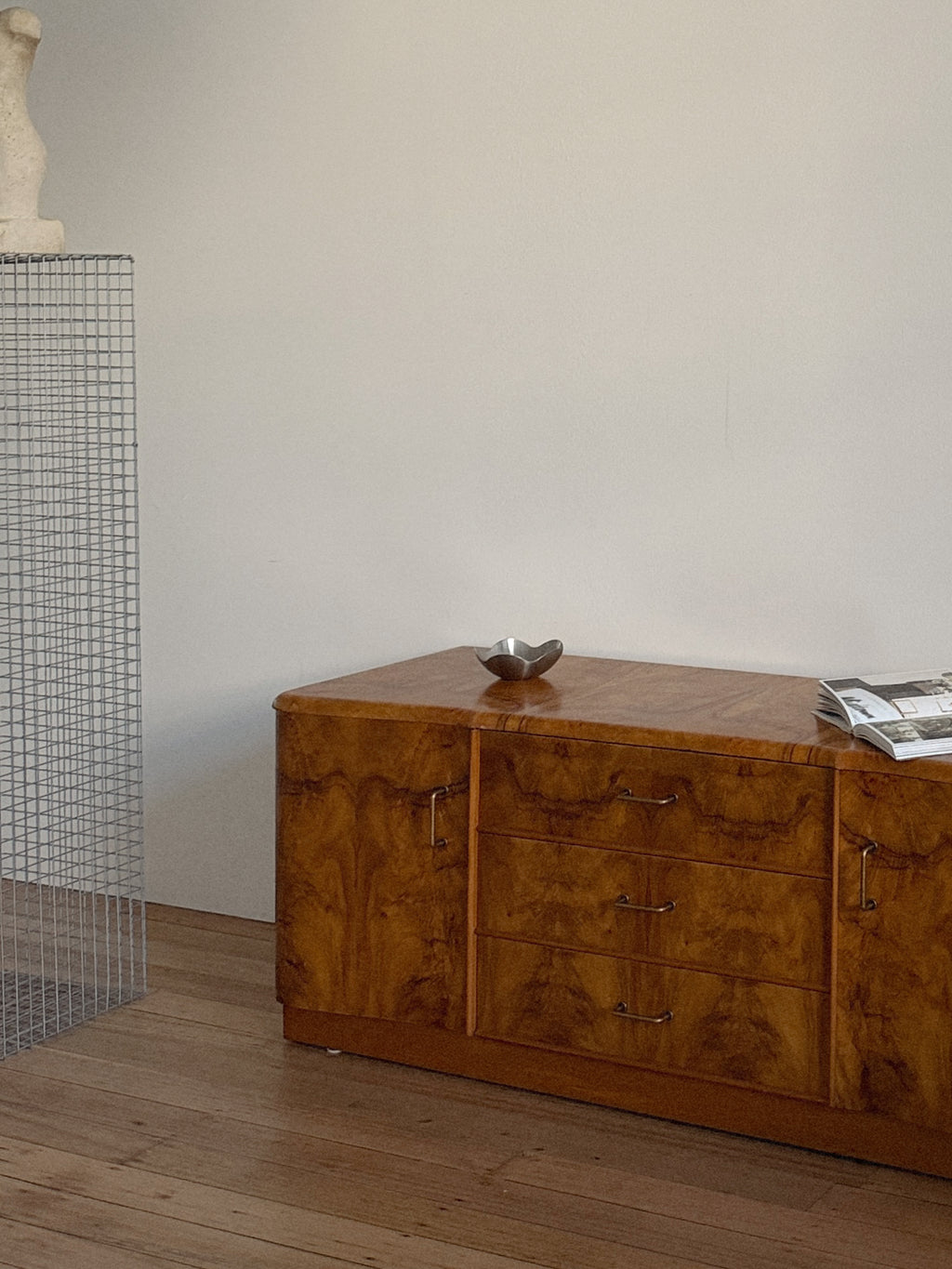 Walnut Burl Low Sideboard